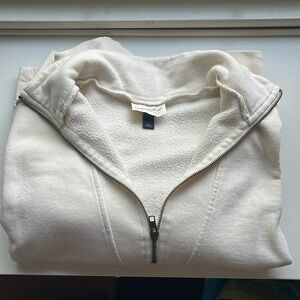 Cream Quarter Zip Sweater